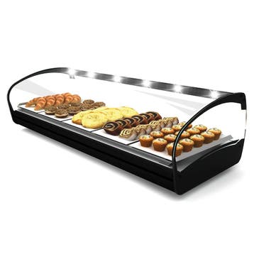 Verwarmde Tapasvitrine | SHARK | Zwart | 60°C/70°C |, Verzenden, Nieuw in verpakking