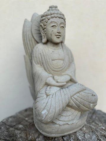 Statua Buddha Buddha in Pietra - Beeld - Buddha - Balinese, Antiek en Kunst