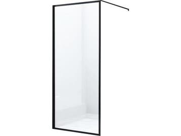Veiling - Inloopdouche  120x200 Mat Zwart Profiel Helder Gla