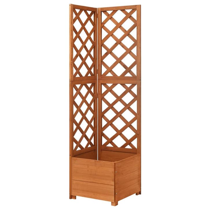 vidaXL Latwerkplantenbak hoekmodel 40x40x150 cm massief, Tuin en Terras, Bloempotten, Nieuw, Verzenden