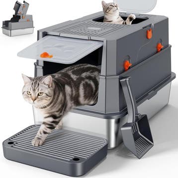 MIXJOY RVS Kattenbak XL -34% Retour deal, moet weg!, Verzenden, Zo goed als nieuw, Gesloten