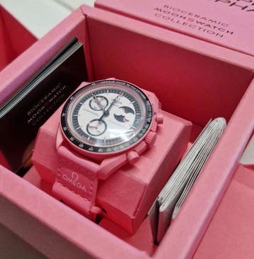 Omega x Swatch - Mission to the Pink Moonphase - Sans prix, Nieuw
