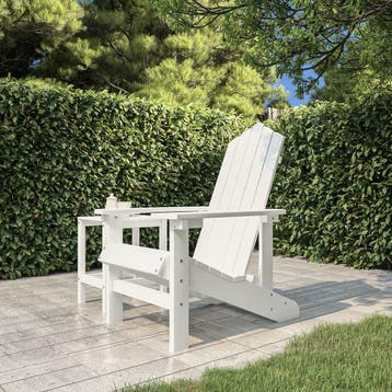 vidaXL Tuinstoel Adirondack HDPE wit, Verzenden, Nieuw