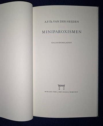 A.F.Th. van der Heijden - Miniparoxismen - 2024