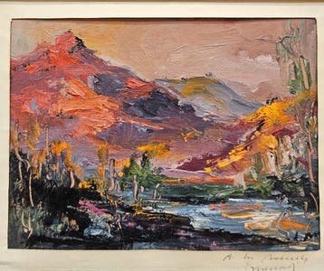 Catalan School (c.1950) - Landscape In Fauvist Light
