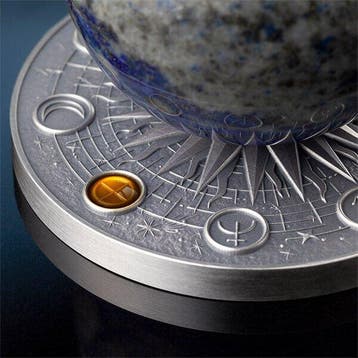 Ghana. 10 Cedis 2024 Earth - Solar System 2 oz Antique