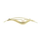 Vintage gouden broche met cultivéparel, Bijoux, Sacs & Beauté, Broches, Ophalen of Verzenden