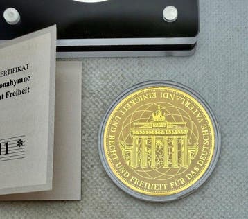 Duitsland. Nationahymne , oro , difícil de conseguir , 1/200