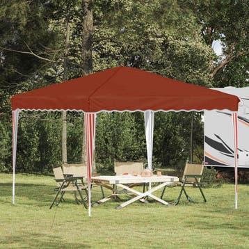 vidaXL Pop-up Feesttent 288 x 288 x 245 cm Terracotta Oxford, Verzenden, Nieuw