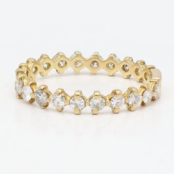 Ring - 18 karaat Geel goud Diamant (Natuurlijk), Nieuw