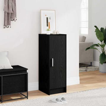 vidaXL Schoenenkast 32 x 35 x 92 cm Bewerkt hout Zwart eiken, Verzenden
