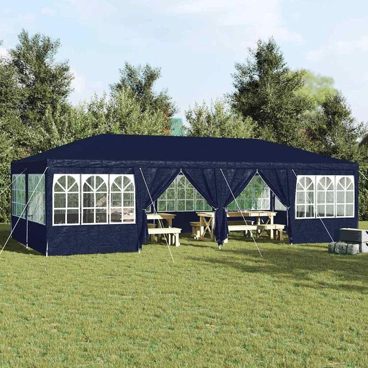 vidaXL Partytent Blauw 800 x 400 x 266 cm Polyetheen, Jardin & Terrasse, Tonnelles, Envoi