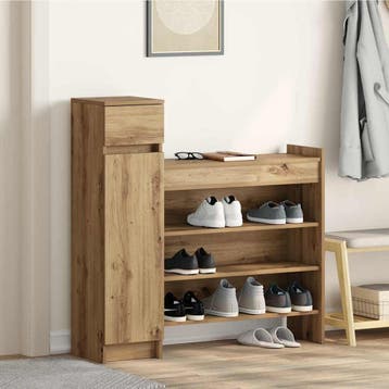 vidaXL Schoenenkast Artisan Eiken 100,5 x 28 x 100 cm, Verzenden, Nieuw