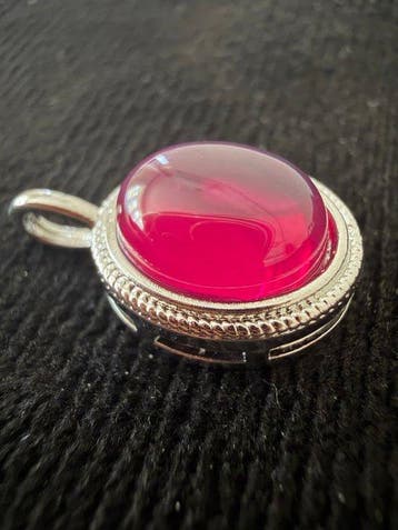 Robijn Prachtige Star Ruby 925 Sterling Zilveren hanger.