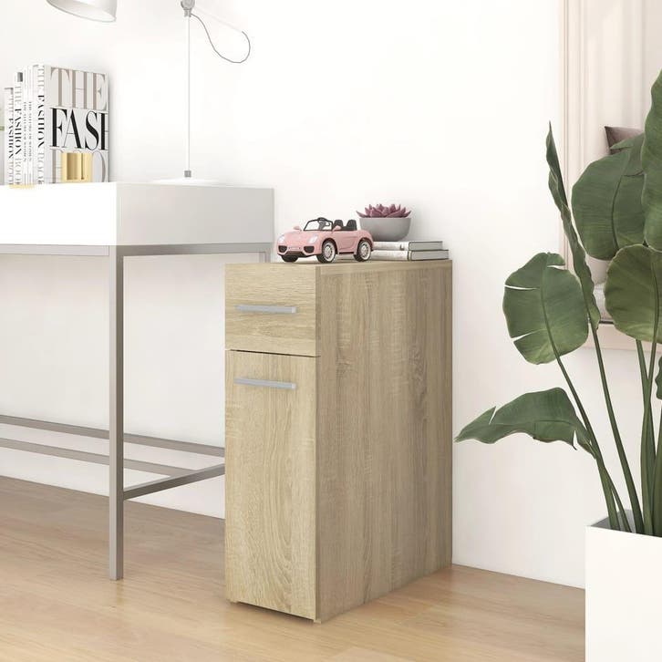 vidaXL Apothekerskast 20x45,5x60 cm bewerkt hout sonoma, Huis en Inrichting, Kasten | Overige, Nieuw, Verzenden
