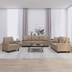 vidaXL 3-delige Loungeset met kussens kunstleer, Verzenden, Nieuw