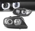 PHARES BMW E90 E91 05-08 ANGEL EYES LED 3D FOND NOIR, Verzenden