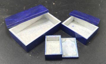Lapis lazuli edelsteen Sieradenkistjes - Hoogte: 141 mm -, Verzamelen, Mineralen en Fossielen