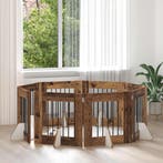vidaXL Hondenhek met standaarden 8 pcs Oud hout 60 x 60 cm, Dieren en Toebehoren, Verzenden, Nieuw