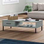 vidaXL Salontafel met metalen poten OSLO massief grenenhout, Huis en Inrichting, Verzenden, Nieuw
