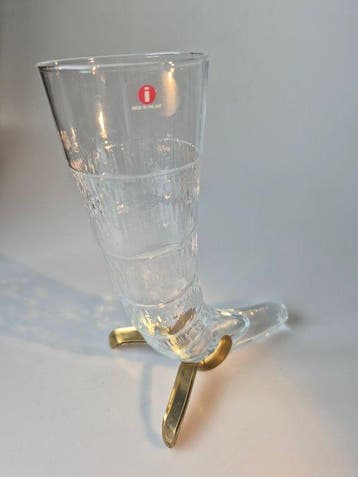 Ittala - Valto Kokko - Drinkhoorn - Glas, Messing, Antiek en Kunst, Antiek | Meubels | Stoelen en Sofa's