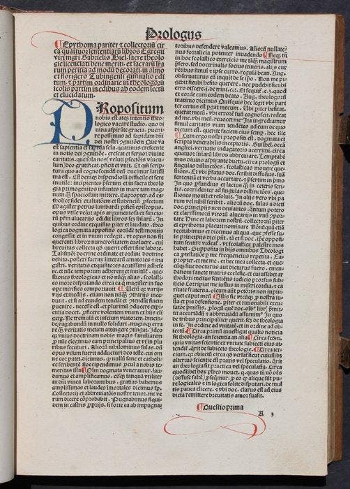 Gabriel Biel - Inkunabel, Collectorium super IV libros, Antiquités & Art, Antiquités | Livres & Manuscrits