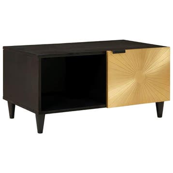 Salontafel Zwart/Goud 80cm | Retour Deal | 67% korting, Huis en Inrichting, Tafels | Salontafels, 50 tot 100 cm, Verzenden, Strak, minimalistisch