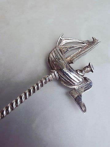 Sheffield 1898 - Samuel Boyce Landeck - Lepel - .925 zilver, Antiek en Kunst