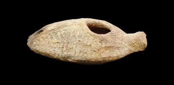 Byzantijns Terracotta Late Olielamp - 100 mm (Zonder