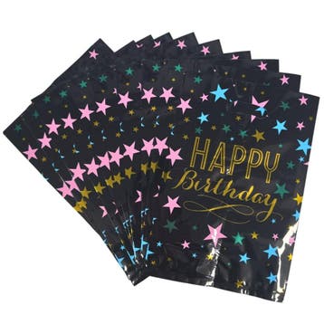 Fako Bijoux - Folie Uitdeelzakjes Happy Birthday - 10 stuks, Diversen, Verzenden, Nieuw