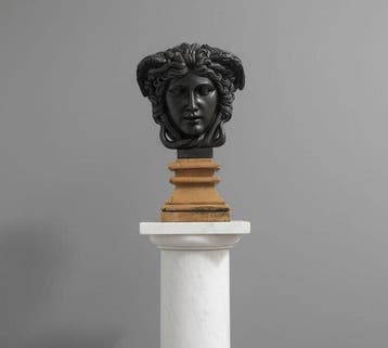 Sculpture, Medusa Rondanini in marmo nero - 57 cm - Marbre, Antiek en Kunst