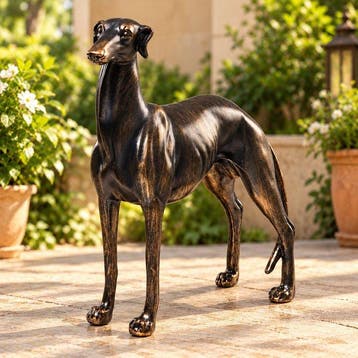 Decoratief ornament - Elegant Greyhound Dog Statue -