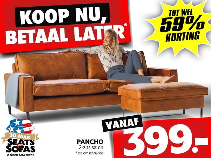 Pancho 2-Zits Salon vanaf €399.-, Huis en Inrichting, Zetels | Zetels
