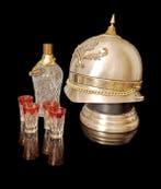 Armoire à liqueurs - Métal, Verre - Casque porte-verres