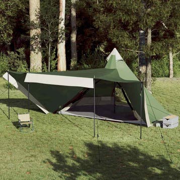 vidaXL Tipitent 8-persoons waterdicht groen, Caravans en Kamperen, Verzenden, Nieuw