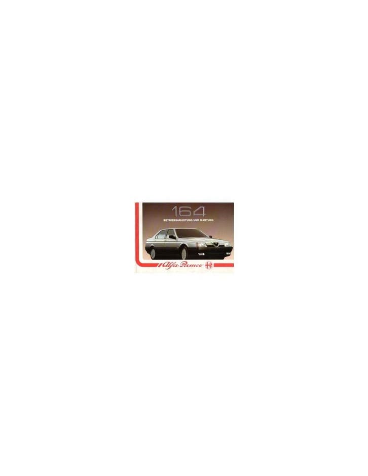 1988 ALFA ROMEO 164 INSTRUCTIEBOEKJE DUITS, Auto diversen, Handleidingen en Instructieboekjes
