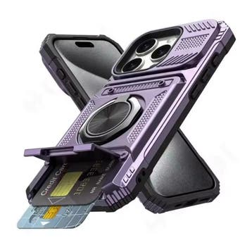iPhone 11 Pro - Card Slot Hoesje met Kickstand - Grip Socket, Verzenden, Nieuw