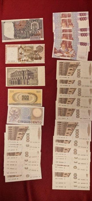 Italie. - 34 Banknotes - Various Dates (Sans prix de