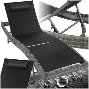 Wicker ligbed Moana - grijsgevlekt, Tuin en Terras, Verzenden, Nieuw
