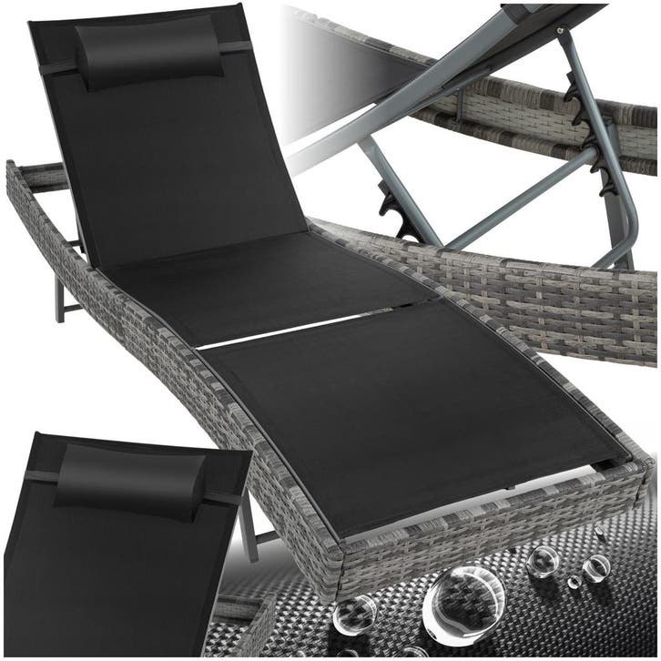 Wicker ligbed Moana - grijsgevlekt, Jardin & Terrasse, Ensembles de jardin, Envoi
