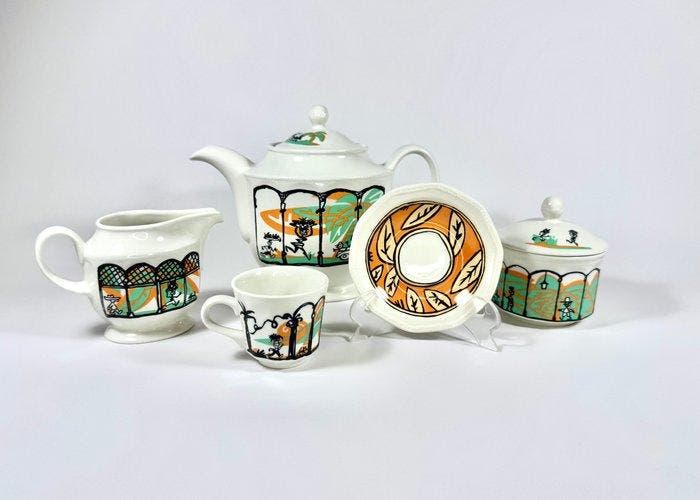 Churchill - Javier Mariscal - Koffieservies voor 6 (15) -, Antiquités & Art, Antiquités | Meubles | Tables