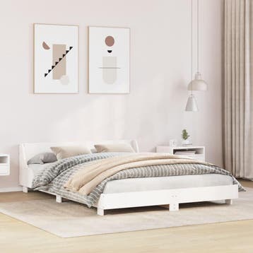 vidaXL Bedframe zonder matras massief grenenhout wit 160x200, Verzenden
