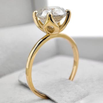 Ring - 14 karaat Geel goud, G/SI - 2.65ct. tw. Diamant