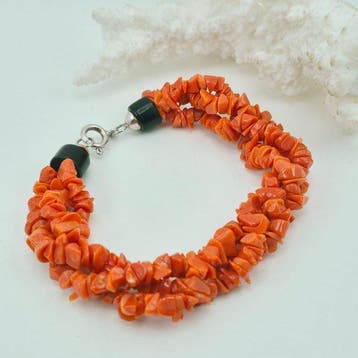 Koraal - Zilver - Armband - CORALLO MEDITERRANEO
