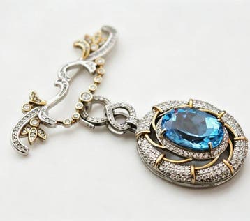 Sans prix de réserve - Pendentif Argent - 13.50ct. tw.
