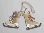 Houten Schaatsen Naturel 8,5x8,5 cm hanger, Nieuw