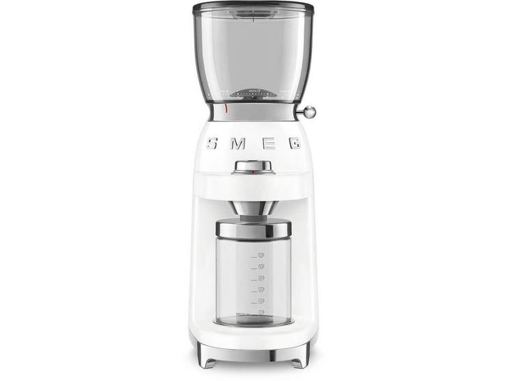 Smeg CGF01WHEU - Koffiemolen - 30 maalstanden - Wit, Electroménager, Cafetières, Envoi