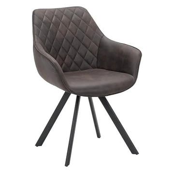 Stoelen | TITAN DIAMOND | Microvezel/Metaal | Brown |, Verzenden