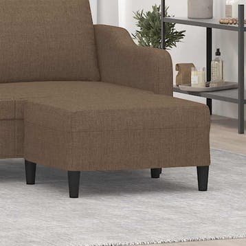 vidaXL Voetenbank 70x55x41 cm stof bruin, Verzenden, Nieuw