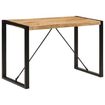 vidaXL Eettafel 120x55x76 cm massief ruw mangohout, Huis en Inrichting, Verzenden, Nieuw